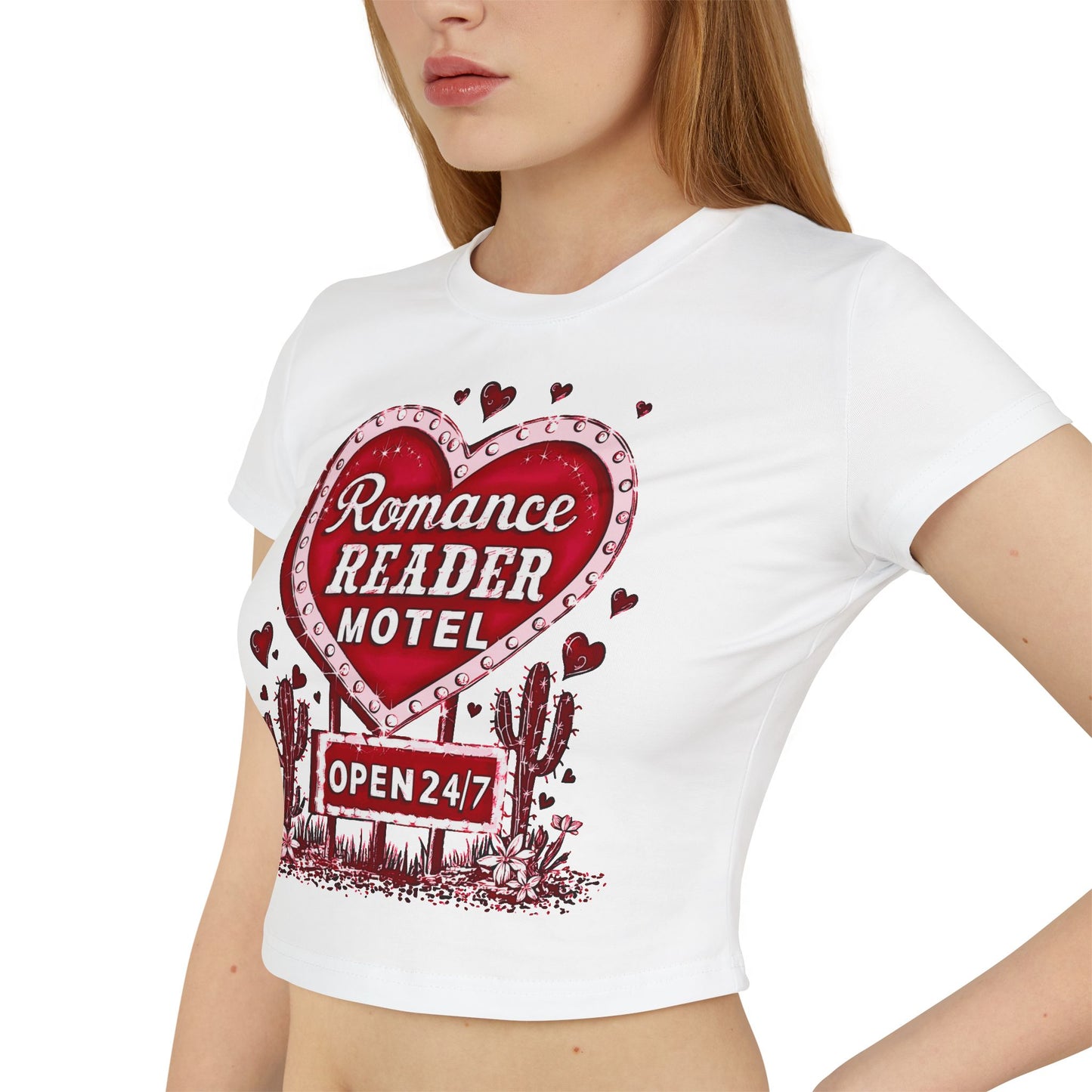 Cotton baby tee for book lovers, perfect Valentine’s Day gift