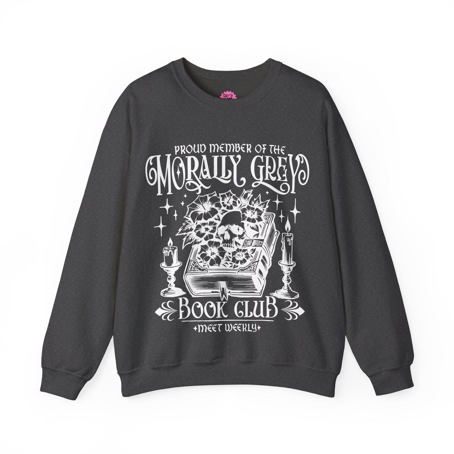 Book club sweatshirt for book lovers in a cozy crewneck design