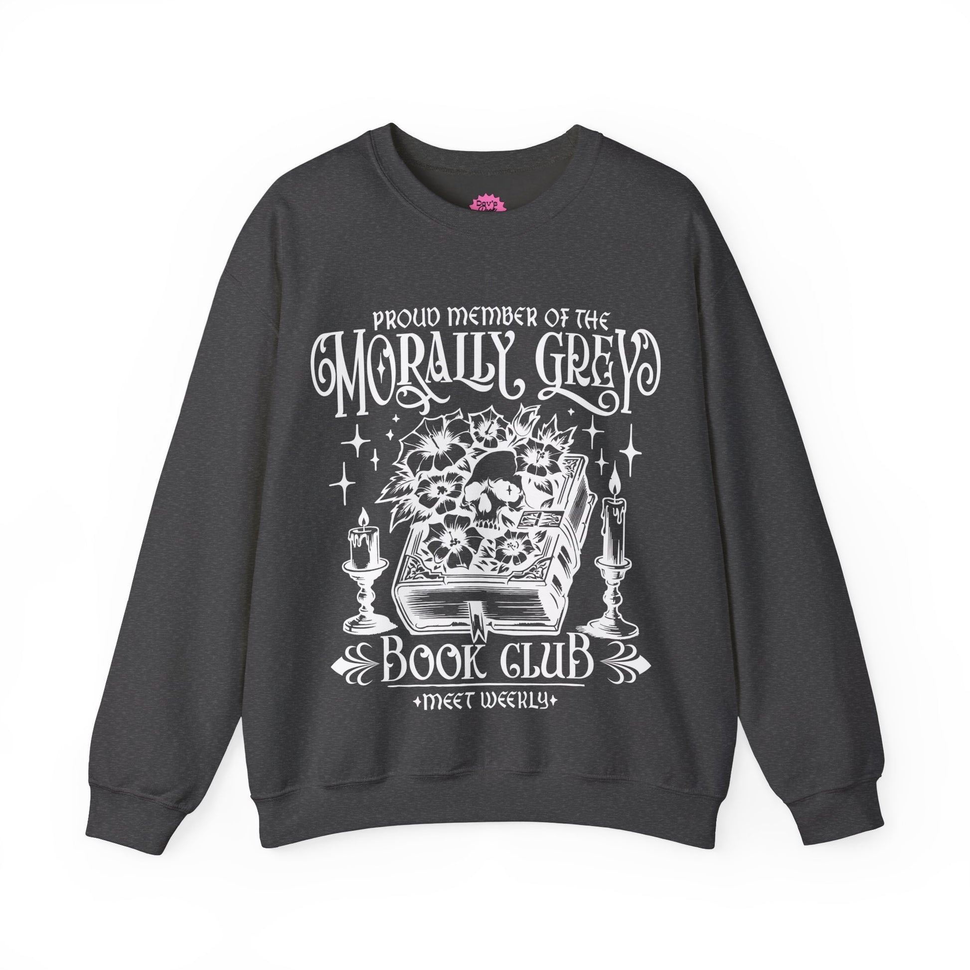 Book club sweatshirt for book lovers in a cozy crewneck design