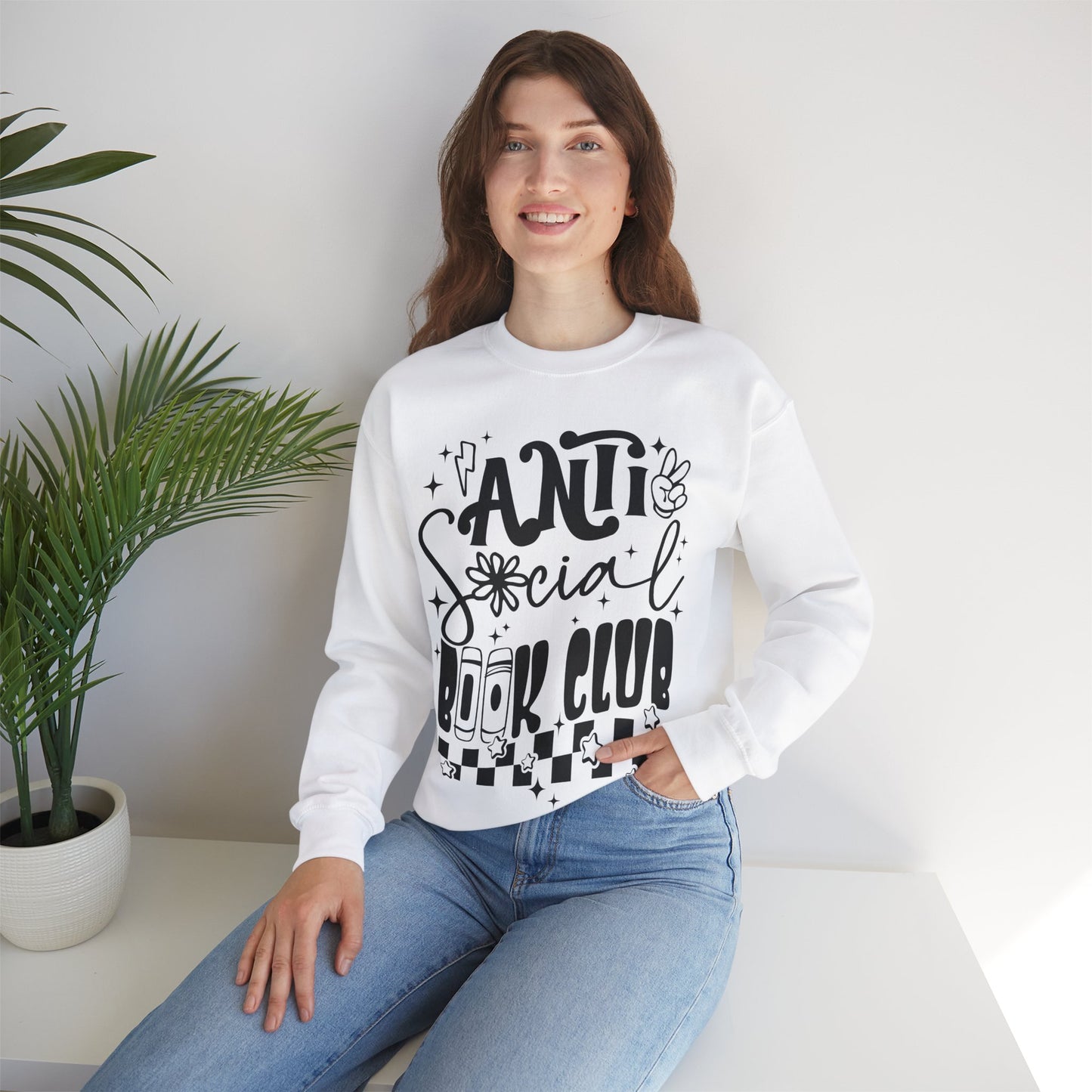 Anti Social Club Sweatshirt – Bookish Sweatshirt for Readers