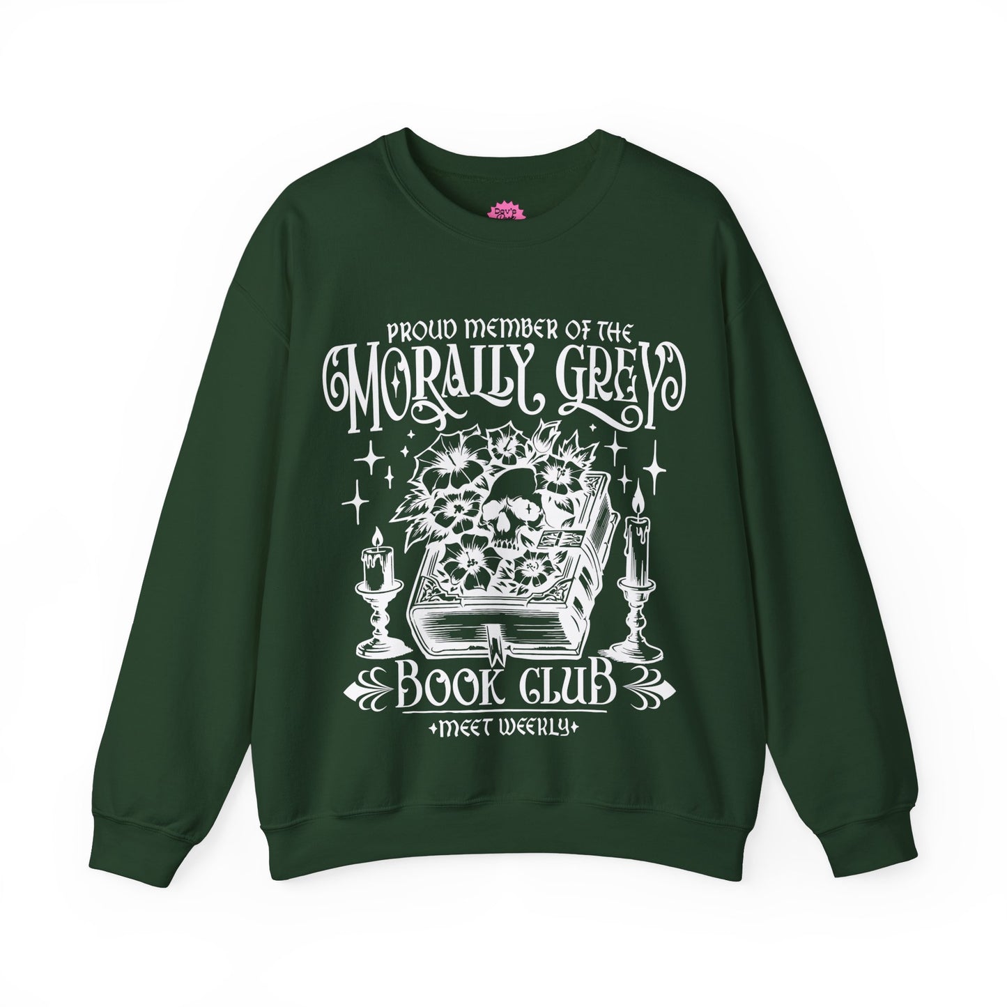Book club sweatshirt for book lovers in a cozy crewneck design