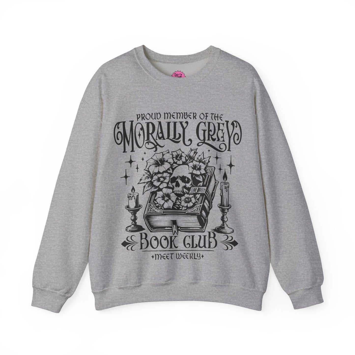 Book club sweatshirt for book lovers in a cozy crewneck design