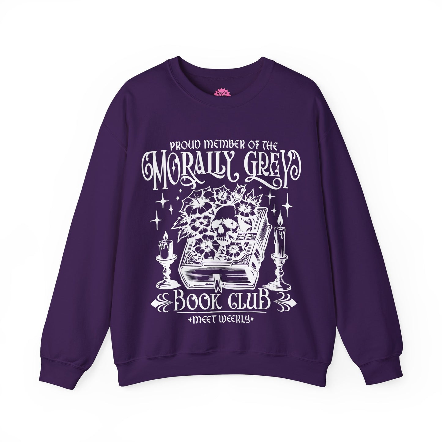 Book club sweatshirt for book lovers in a cozy crewneck design