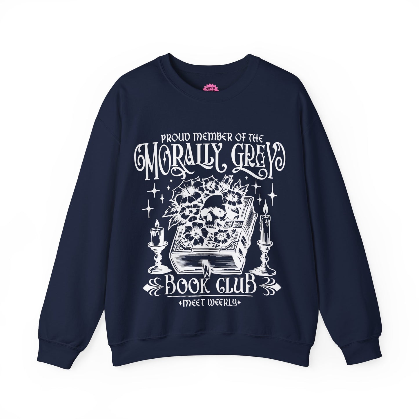 Book club sweatshirt for book lovers in a cozy crewneck design
