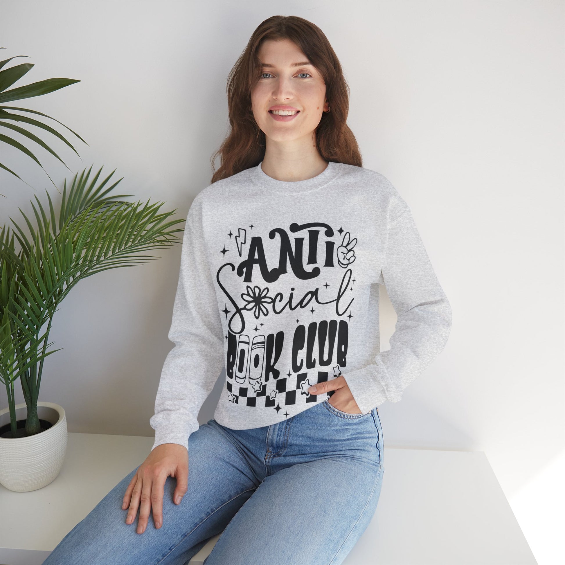 Anti Social Club Sweatshirt – Bookish Sweatshirt for Readers