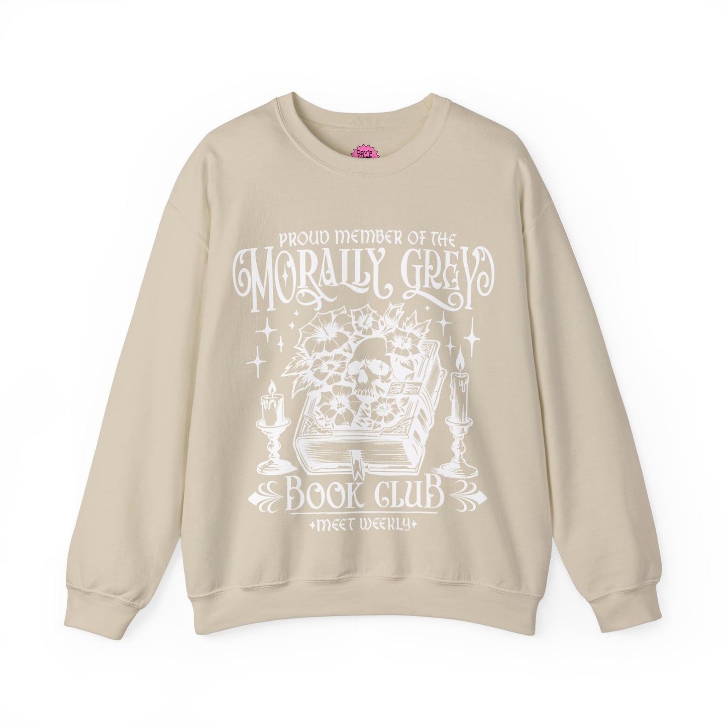 Book club sweatshirt for book lovers in a cozy crewneck design