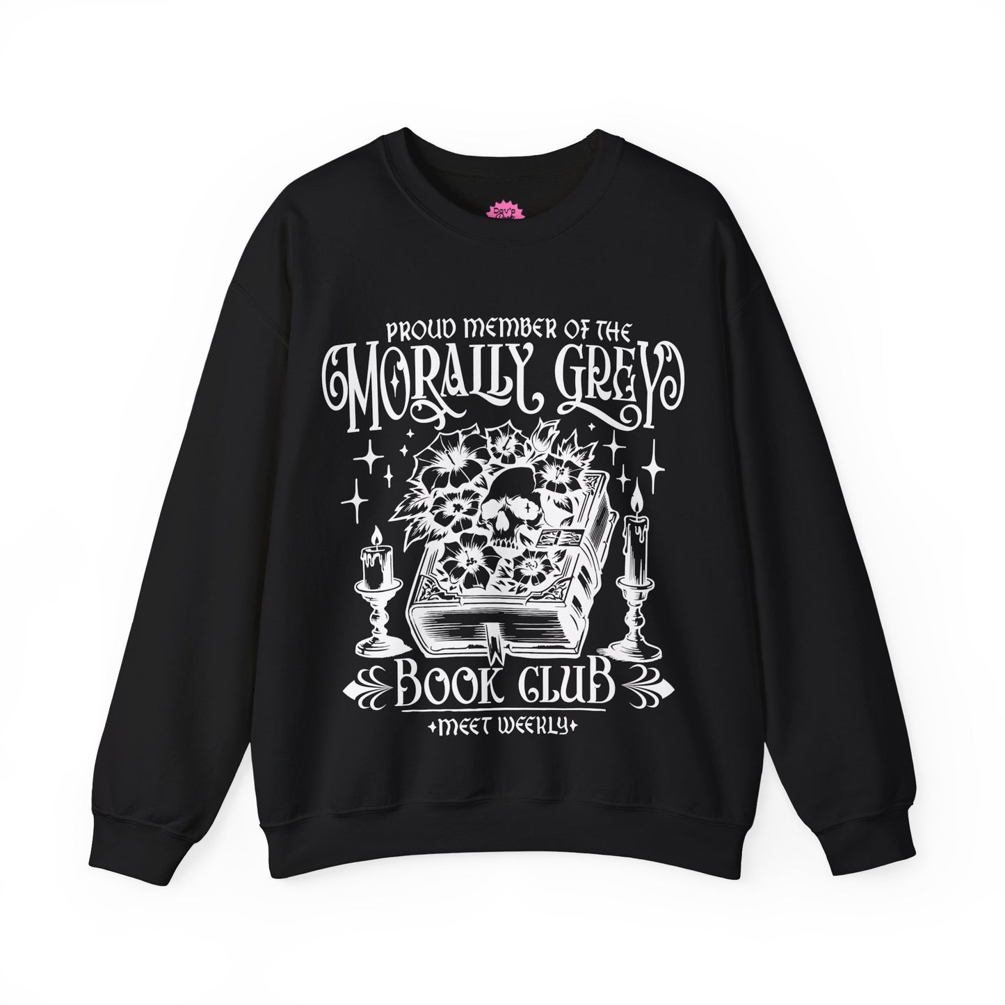 Book club sweatshirt for book lovers in a cozy crewneck design