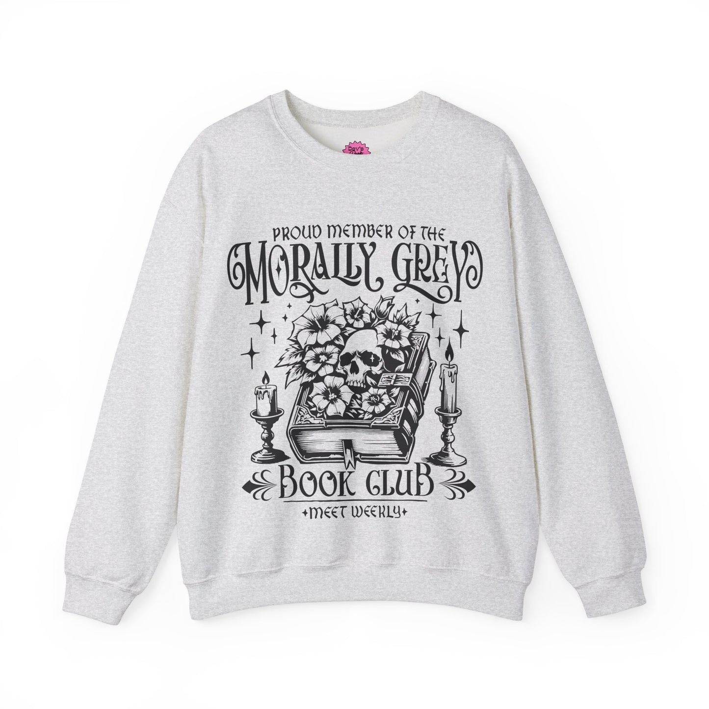 Book club sweatshirt for book lovers in a cozy crewneck design