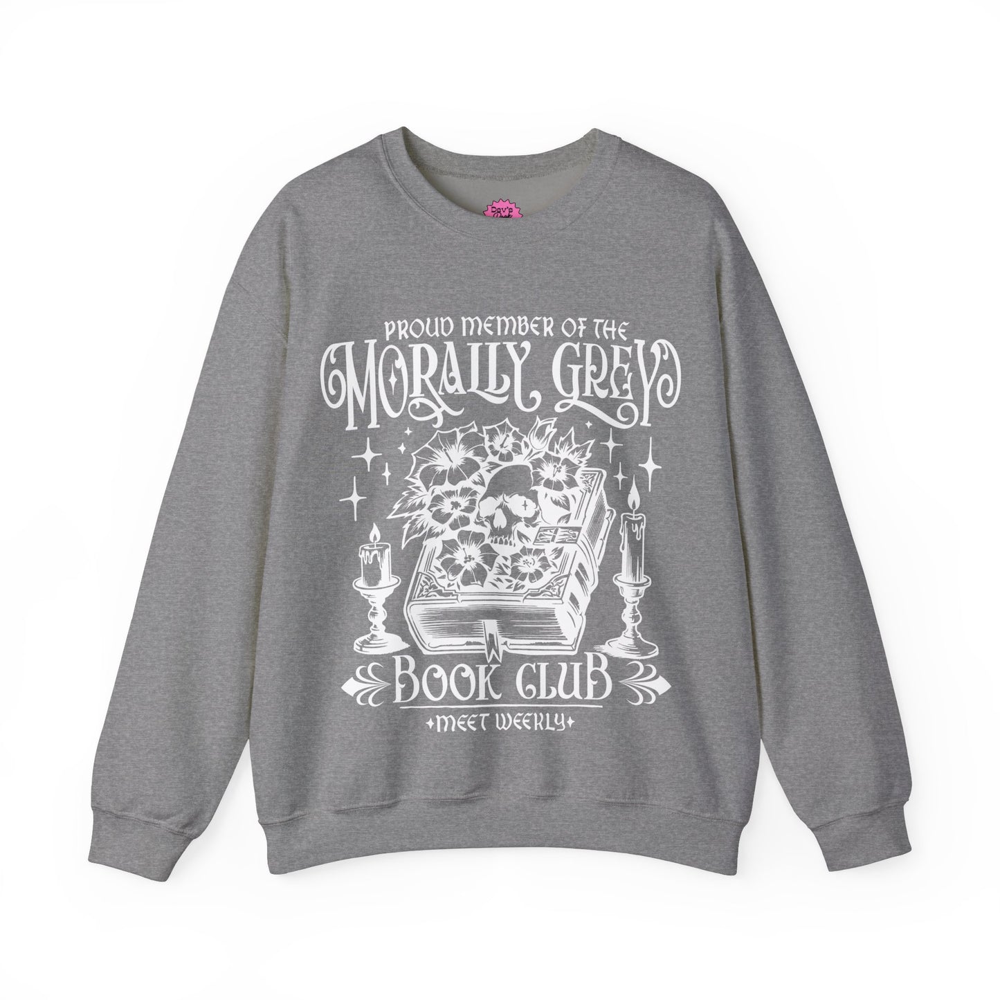 Book club sweatshirt for book lovers in a cozy crewneck design